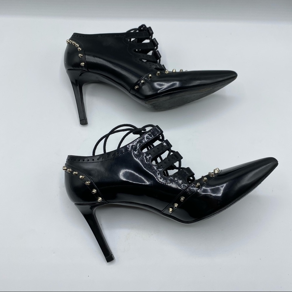 Saint Laurent Black Studded Heels - Picture 9 of 10